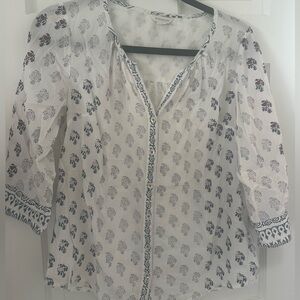 Block print Monsoon London button down